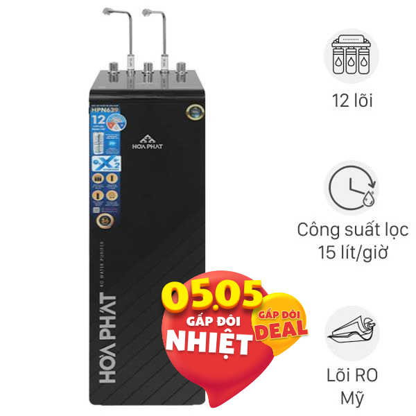 Máy lọc nước RO nóng nguội lạnh Hydrogen Hòa Phát HPN639