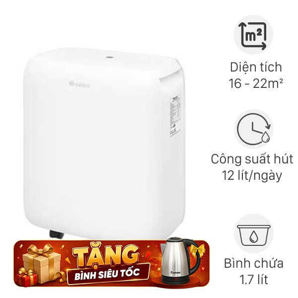 Máy hút ẩm Gree GDN12BC-K5EBA2B 180W