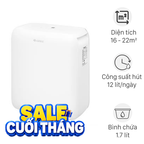 Máy hút ẩm Gree GDN12BC-K5EBA2B 180W