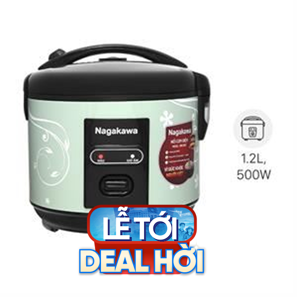 Nồi cơm nắp gài Nagakawa 1.2 lít NRC3812