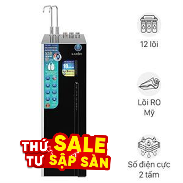 Máy lọc nước RO nóng nguội lạnh Hydrogen ion kiềm Karofi KAE-S688