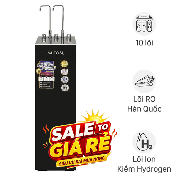 Máy lọc nước RO nóng nguội lạnh Hydrogen ion kiềm Mutosi MP-S128H