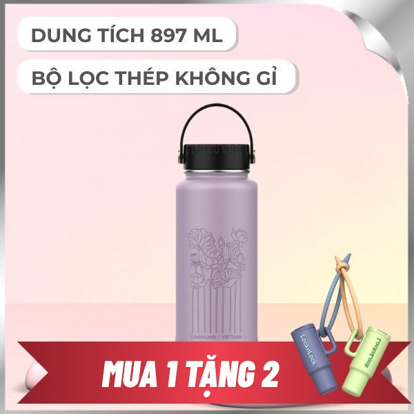 Bình giữ nhiệt nóng lạnh Inox 897 ml Lock&Lock LHC4160VOL