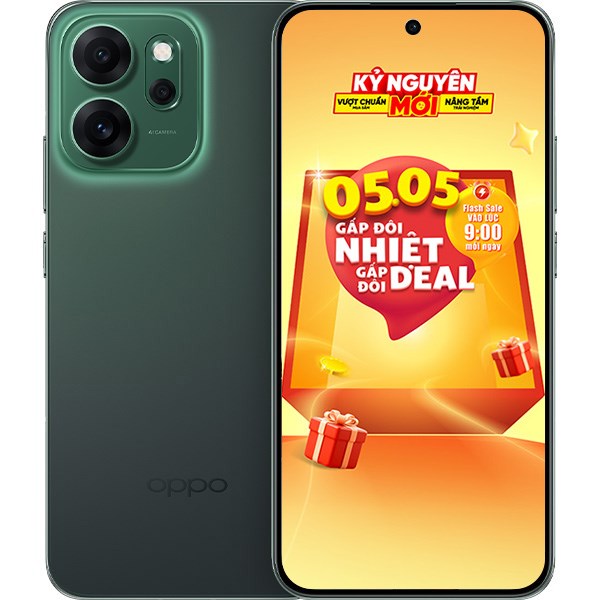 Điện thoại OPPO Reno14 F 5G 8GB/256GB Xanh dương/Xanh lá