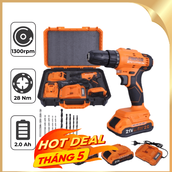 Máy khoan pin Finder FD10042122 21V
