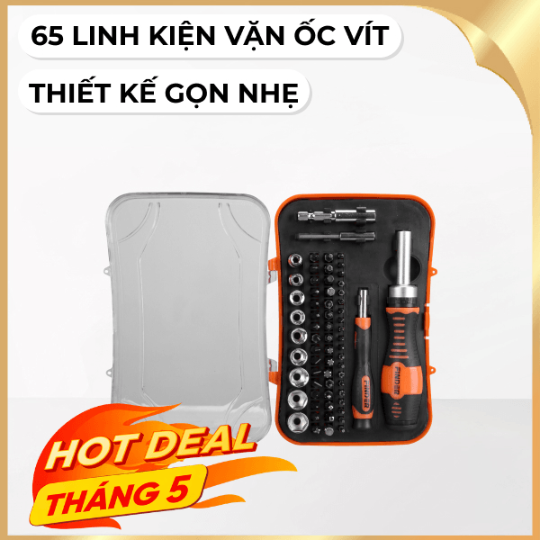 Bộ dụng cụ vặn vít 65 món Finder 193219