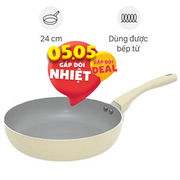 Chảo nhôm chống dính đáy từ Elmich EL5985BE24