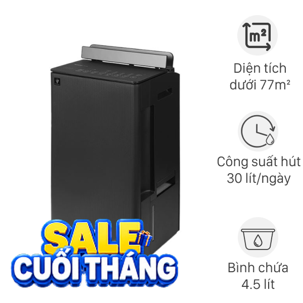 Máy hút ẩm kết hợp lọc không khí Sharp DW-T30FV-H 330W