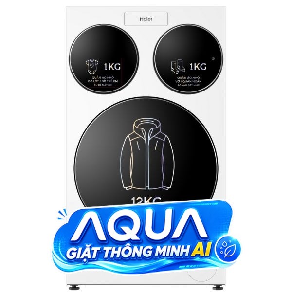 Haier Inverter 14 kg (12 kg + 2x1 kg) 3 lồng MultiWash HW140-BD14697WU1