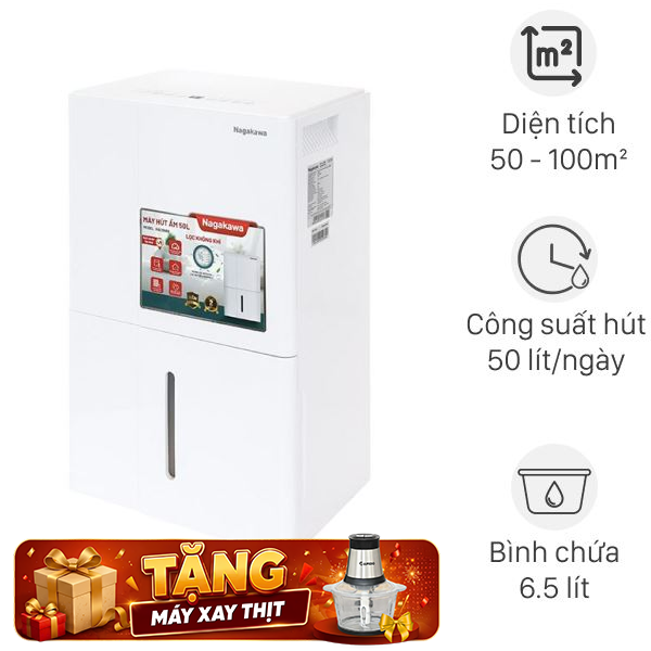 Máy hút ẩm kết hợp lọc không khí Nagakawa NAD8669 800W