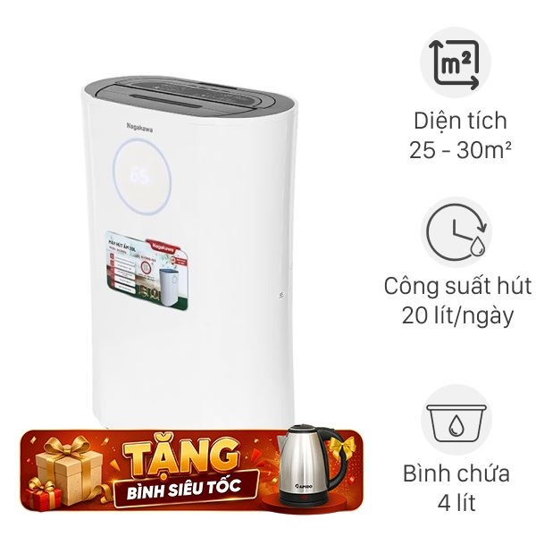 Máy hút ẩm kết hợp lọc không khí Nagakawa NAD8559 260W