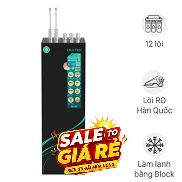 Máy lọc nước RO nóng nguội lạnh Hydrogen Livotec 828 12 lõi