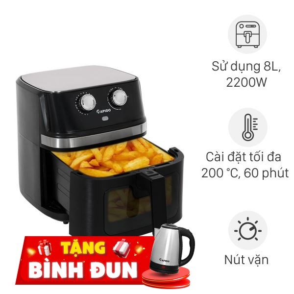 Nồi chiên không dầu Rapido 8 lít RAF-8.0M2
