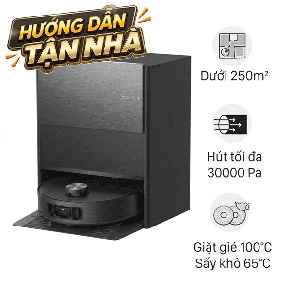 Robot hút bụi lau nhà Dreame Aqua 10 Roller Đen