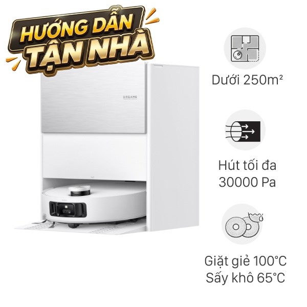 Robot hút bụi lau nhà Dreame Aqua 10 Roller Trắng