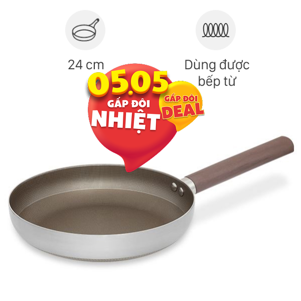 Chảo inox nguyên khối chống dính AVA TC-TCJG24