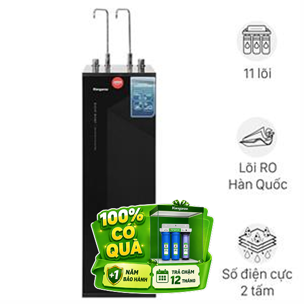 Máy lọc nước RO nóng nguội lạnh Hydrogen ion kiềm Kangaroo KGHC11A4