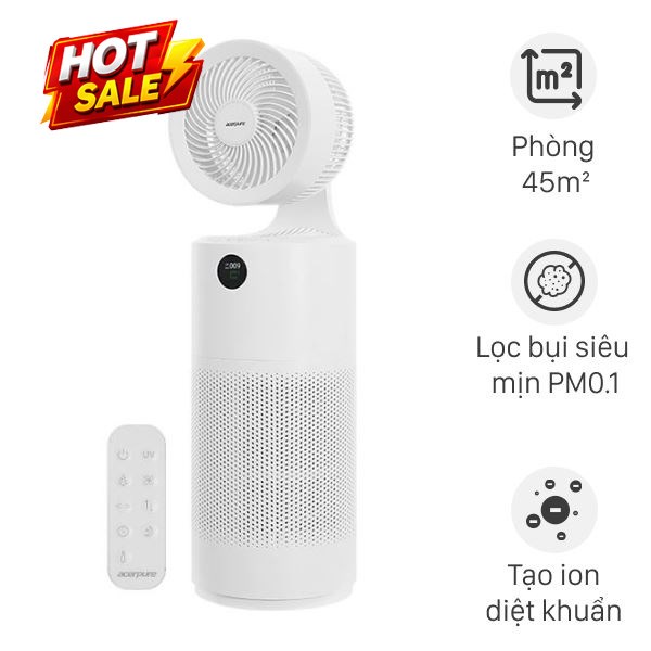 Máy lọc không khí kết hợp quạt Acerpure Cool C2-UVC AC553-50W 65W