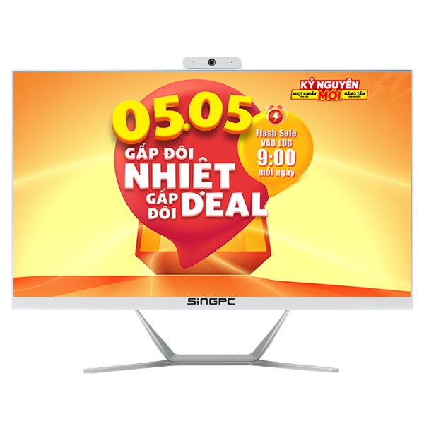 SingPC AIO M24N18M2-W N100/8GB/256GB/23.8" Full HD/Bàn Phím/Chuột/Win11Pro