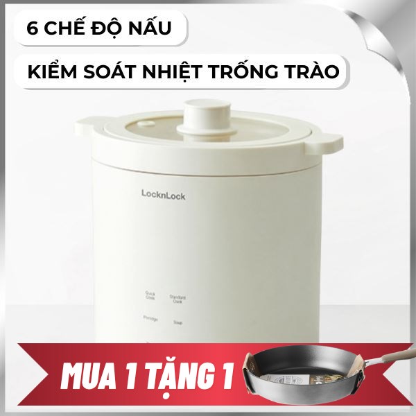Nồi cơm điện tử Lock&Lock 0.6 lít EJR314IVY