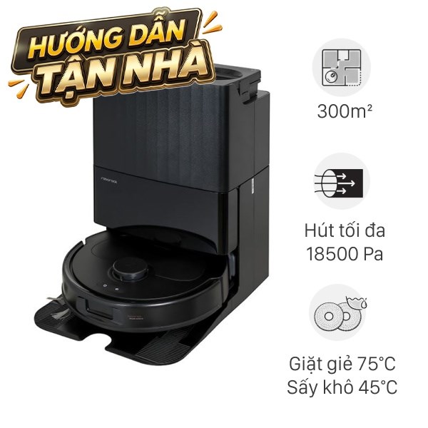 Robot hút bụi lau nhà Roborock QRevo S Pro - Đen
