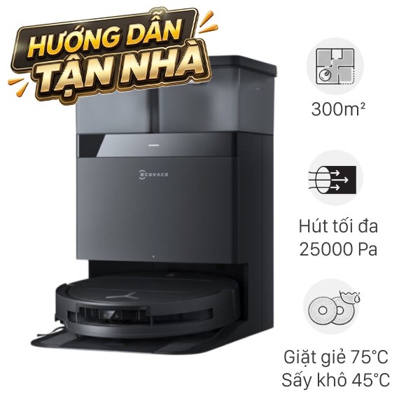 Robot hút bụi lau nhà Ecovacs T30C Gen 2 Đen