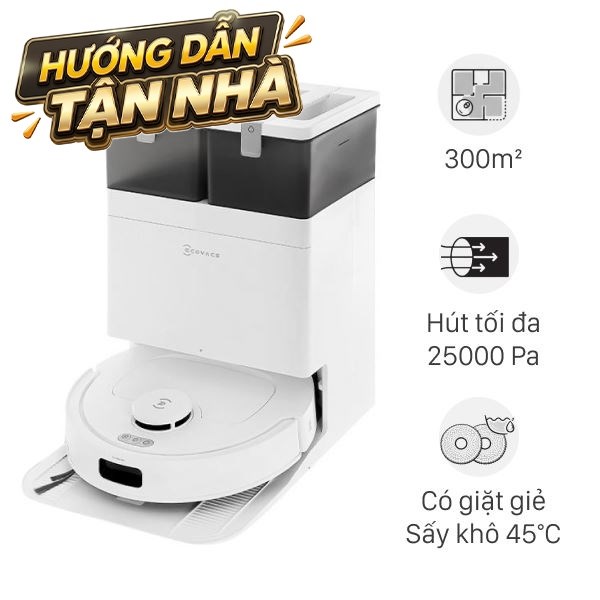 Robot hút bụi lau nhà Ecovacs T30C Prime Omni Trắng