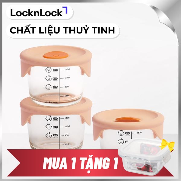Bộ 3 hộp đựng thực phẩm thuỷ tinh Lock&Lock LLG508S3