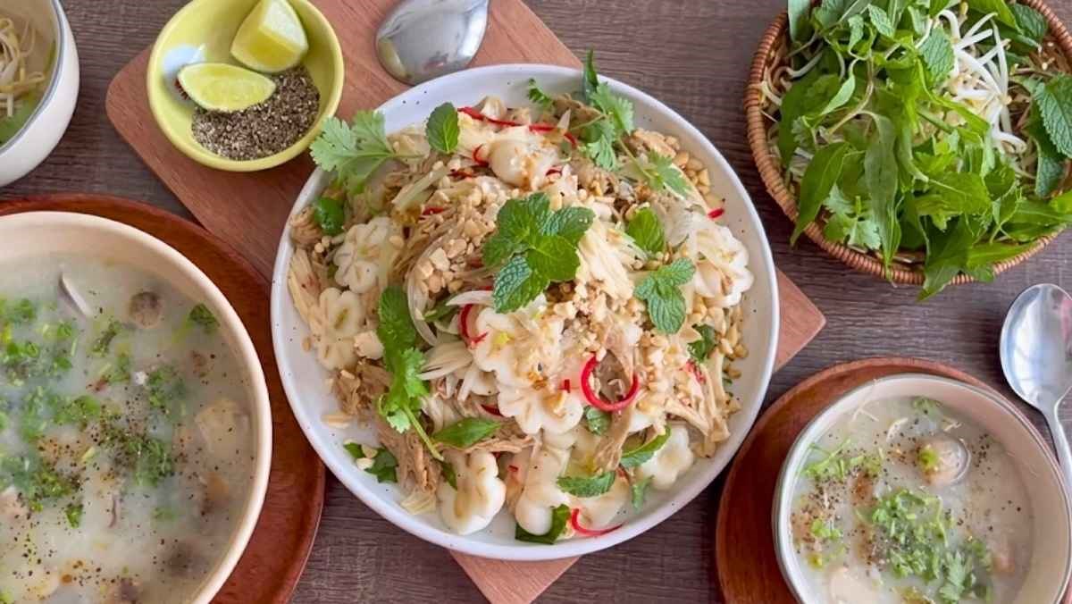 Gỏi măng cụt chả chay