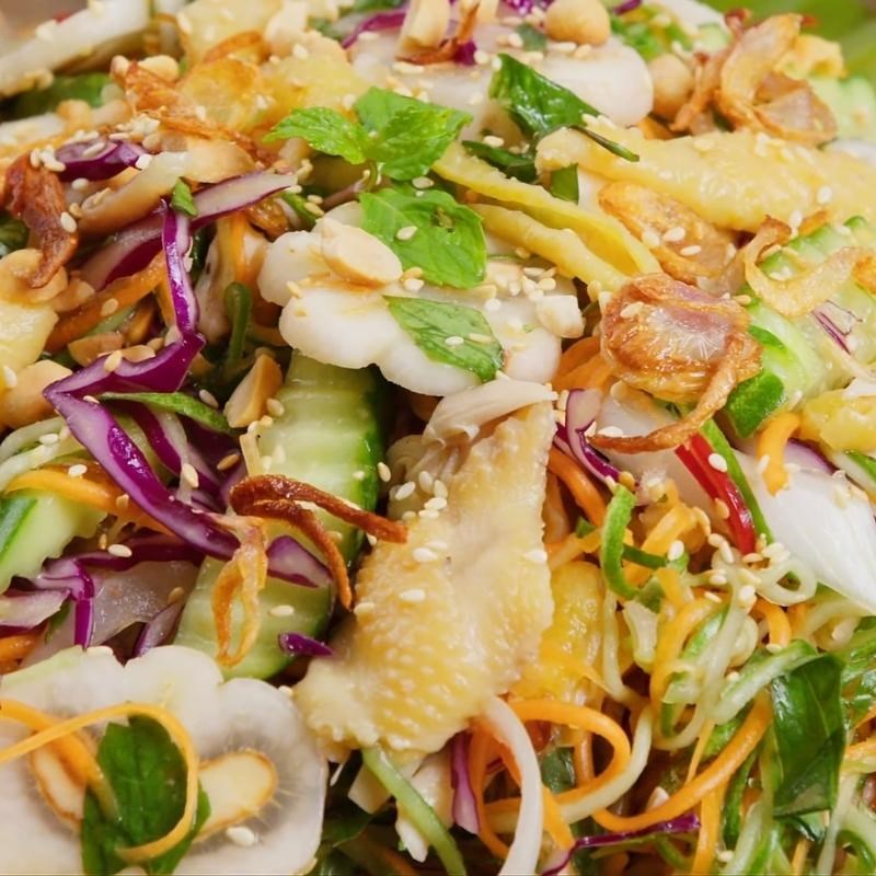 Bước 6 Thành phẩm Gỏi gà măng cụt