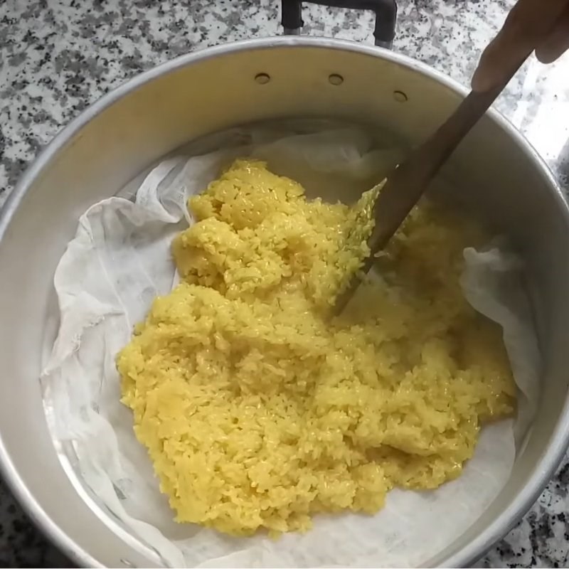 Bước 6 Cách nấu xôi màu vàng bằng xửng hấp Xôi nghệ