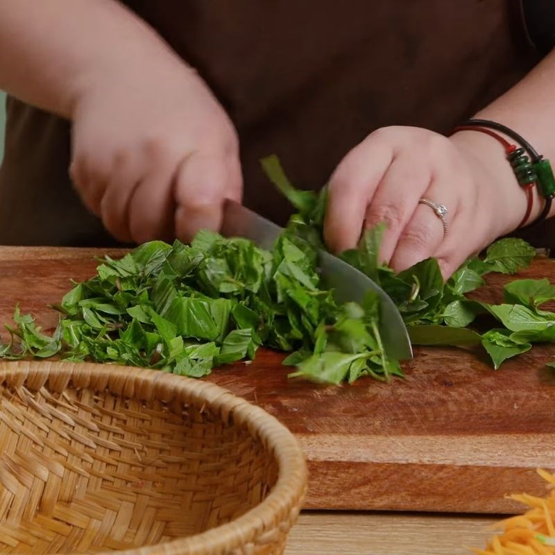 Bước 3 Chuẩn bị rau củ Gỏi gà măng cụt