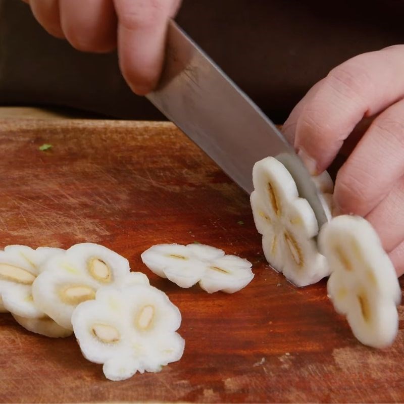 Bước 3 Chuẩn bị rau củ Gỏi gà măng cụt