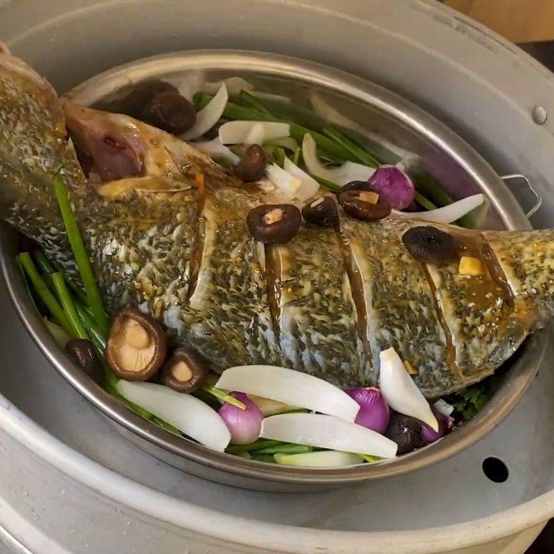 Bước 4 Hấp cá Cá hấp nước tương