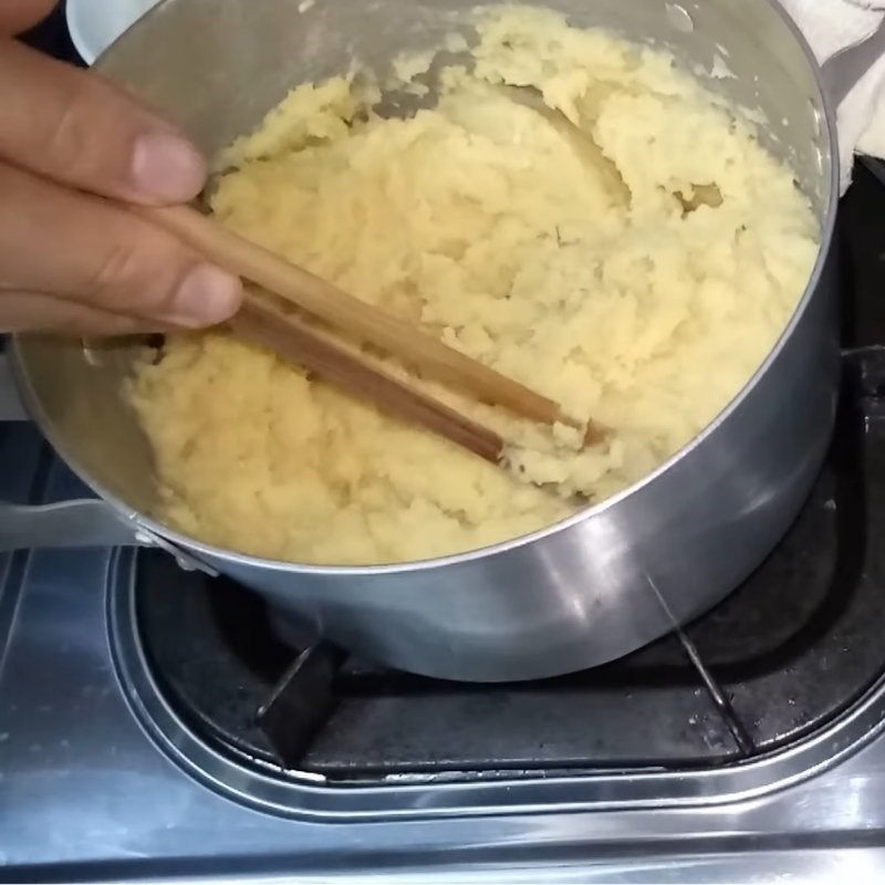 Bước 3 Hoàn thiện nhân đậu xanh nhuyễn mịn Xôi nghệ