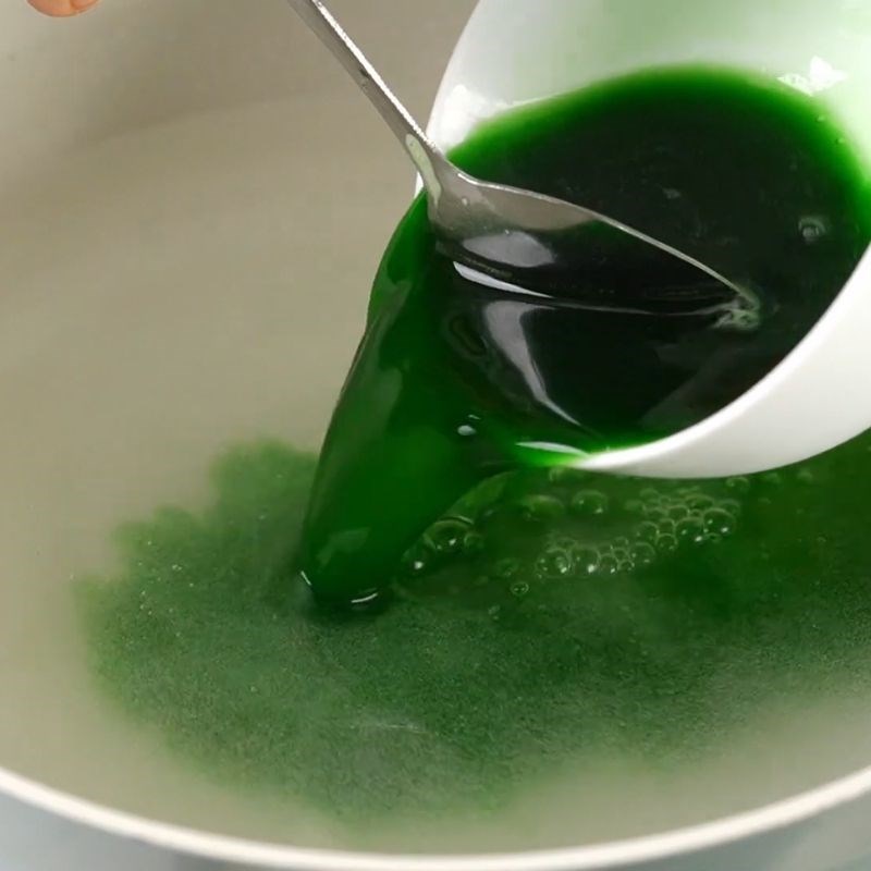 Bước 2 Nấu rau câu topping Dừa tắc trái cây Thái Lan