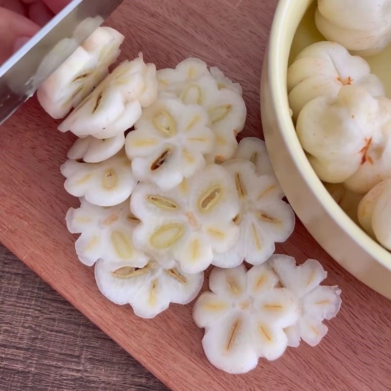 Bước 1 Sơ chế nguyên liệu làm gỏi Gỏi măng cụt chả chay