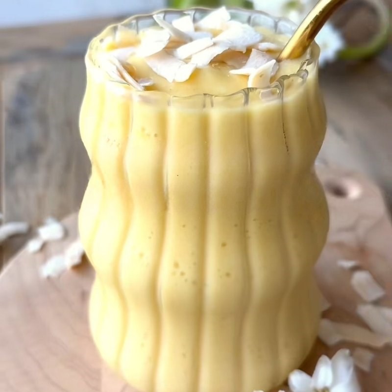 Bước 3 Thành phẩm Sinh tố xoài chuối