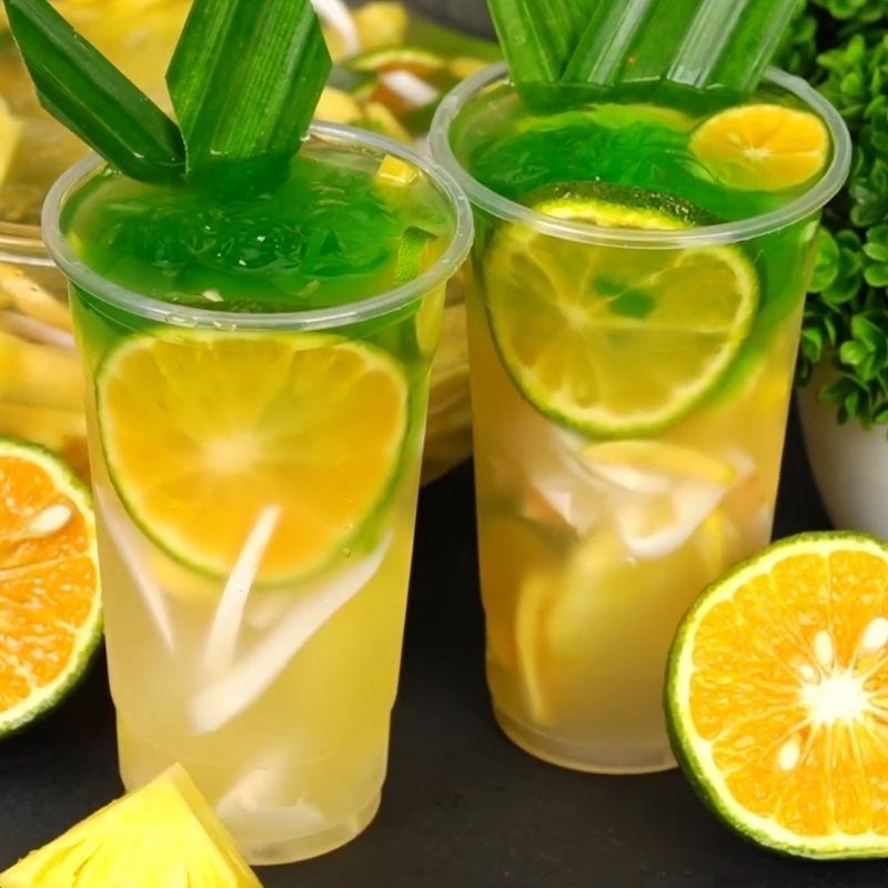 Bước 4 Thành phẩm Dừa tắc trái cây Thái Lan