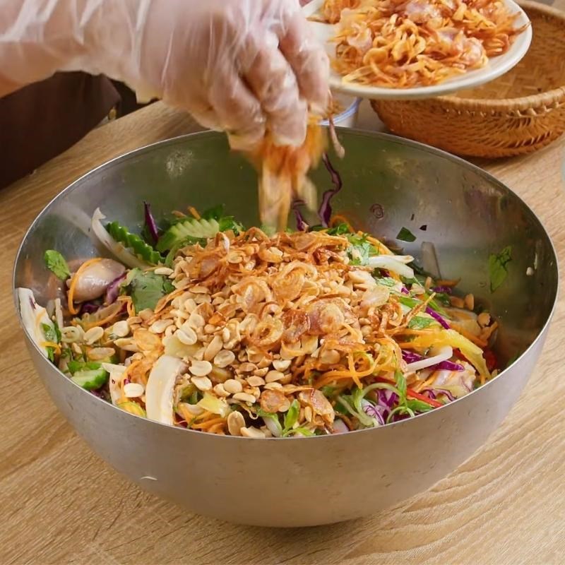 Bước 5 Trộn gỏi gà măng cụt Gỏi gà măng cụt