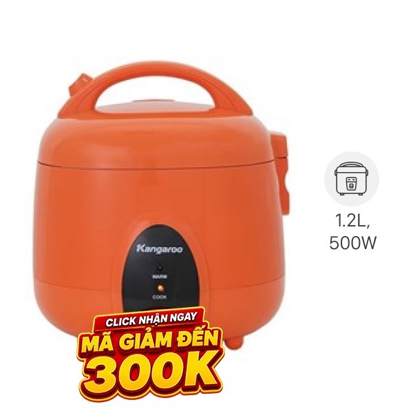 Nồi cơm nắp gài Kangaroo 1.2 lít KG826S