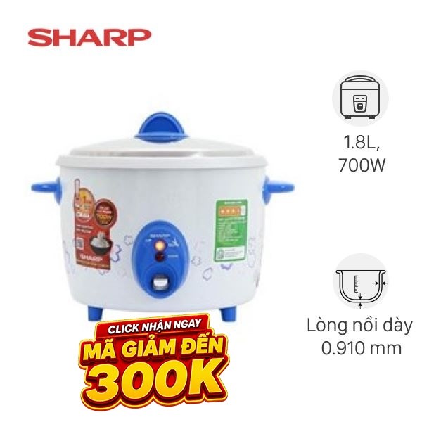 Nồi cơm nắp rời Sharp 1.8 lít KSH-D19V