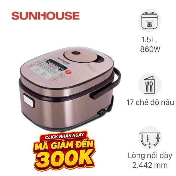 Nồi cơm điện tử Sunhouse 1.5 lít SHD8915