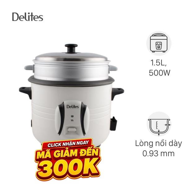 Nồi cơm nắp rời Delites 1.5 lít NCR1502