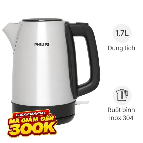 Bình đun siêu tốc Philips 1.7 lít HD9350