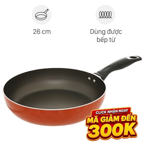 Chảo nhôm chống dính đáy từ DMX CTE 26