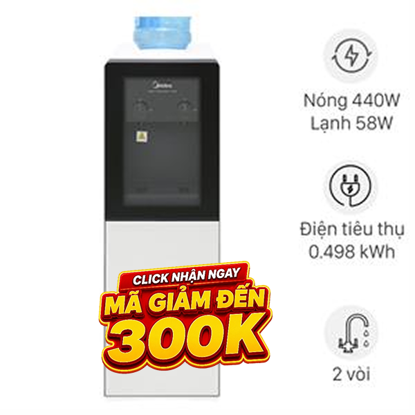 Cây nước nóng lạnh Midea YD1518S-X 498W