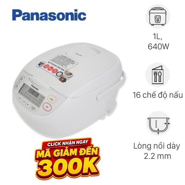 Nồi cơm điện tử Panasonic 1 lít SR-CL108WRA