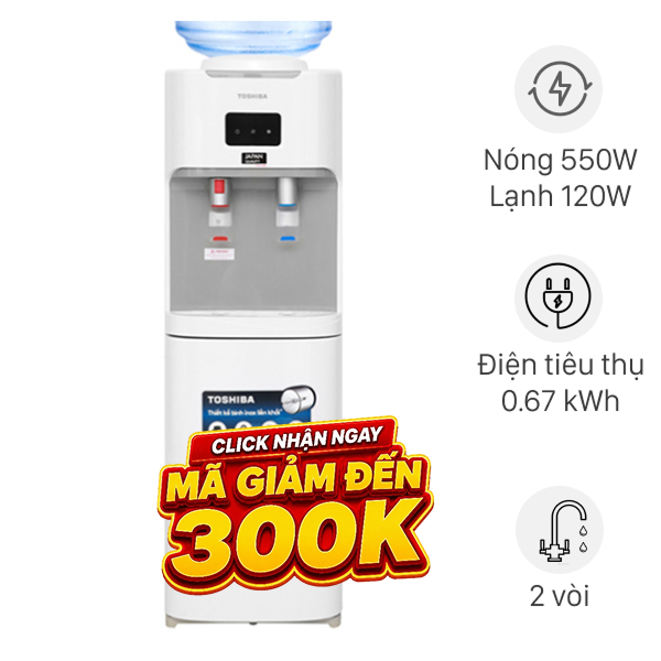 Cây nước nóng lạnh Toshiba RWF-W1664TV(W1) 670W