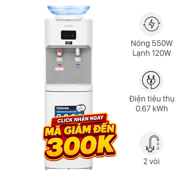 Cây nước nóng lạnh Toshiba RWF-W1664TV(W1) 670W